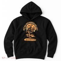 Disc Golf  Not All Who Wander Are Lost Funny Sarcastic Hoodie thumb 0