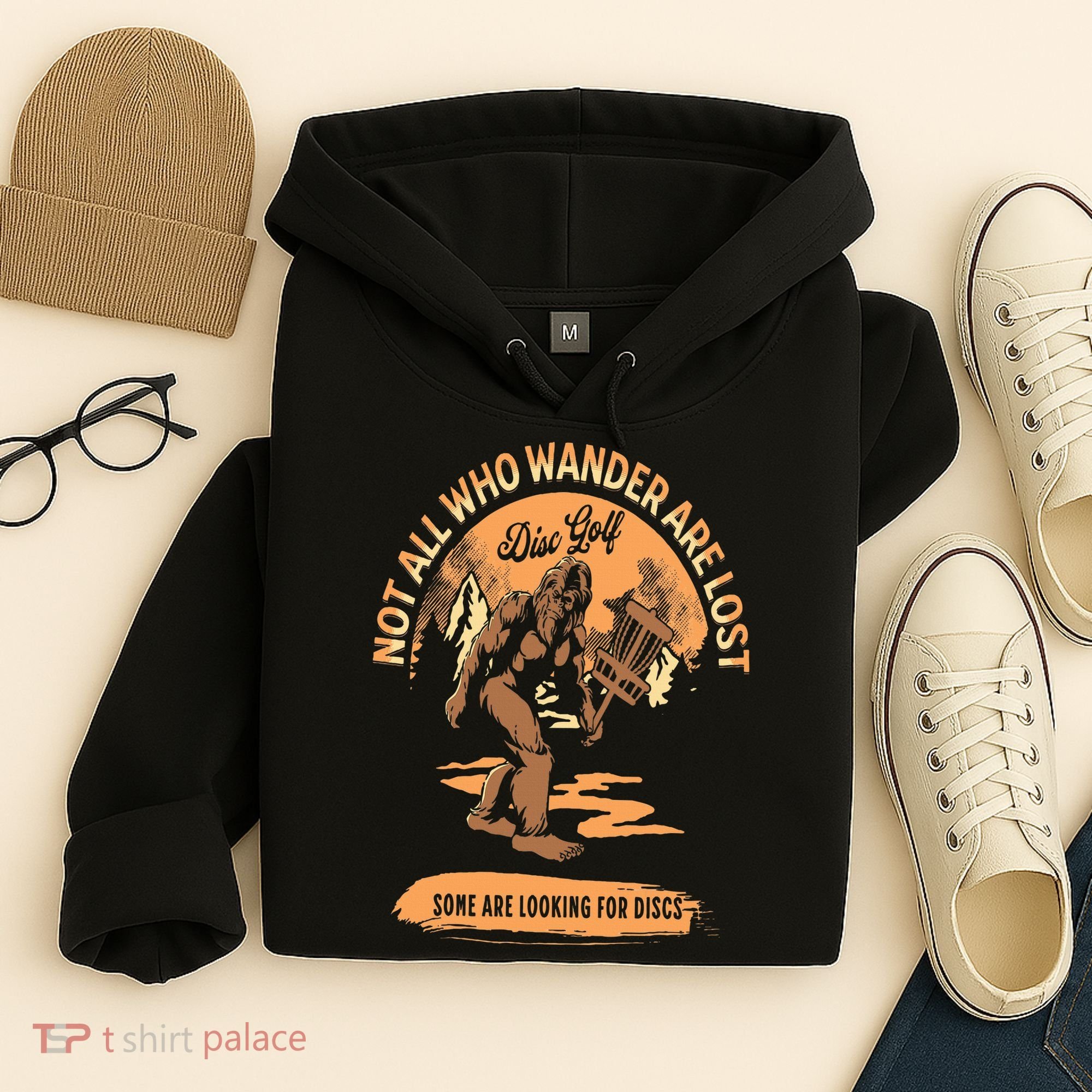 Disc Golf  Not All Who Wander Are Lost Funny Sarcastic Hoodie