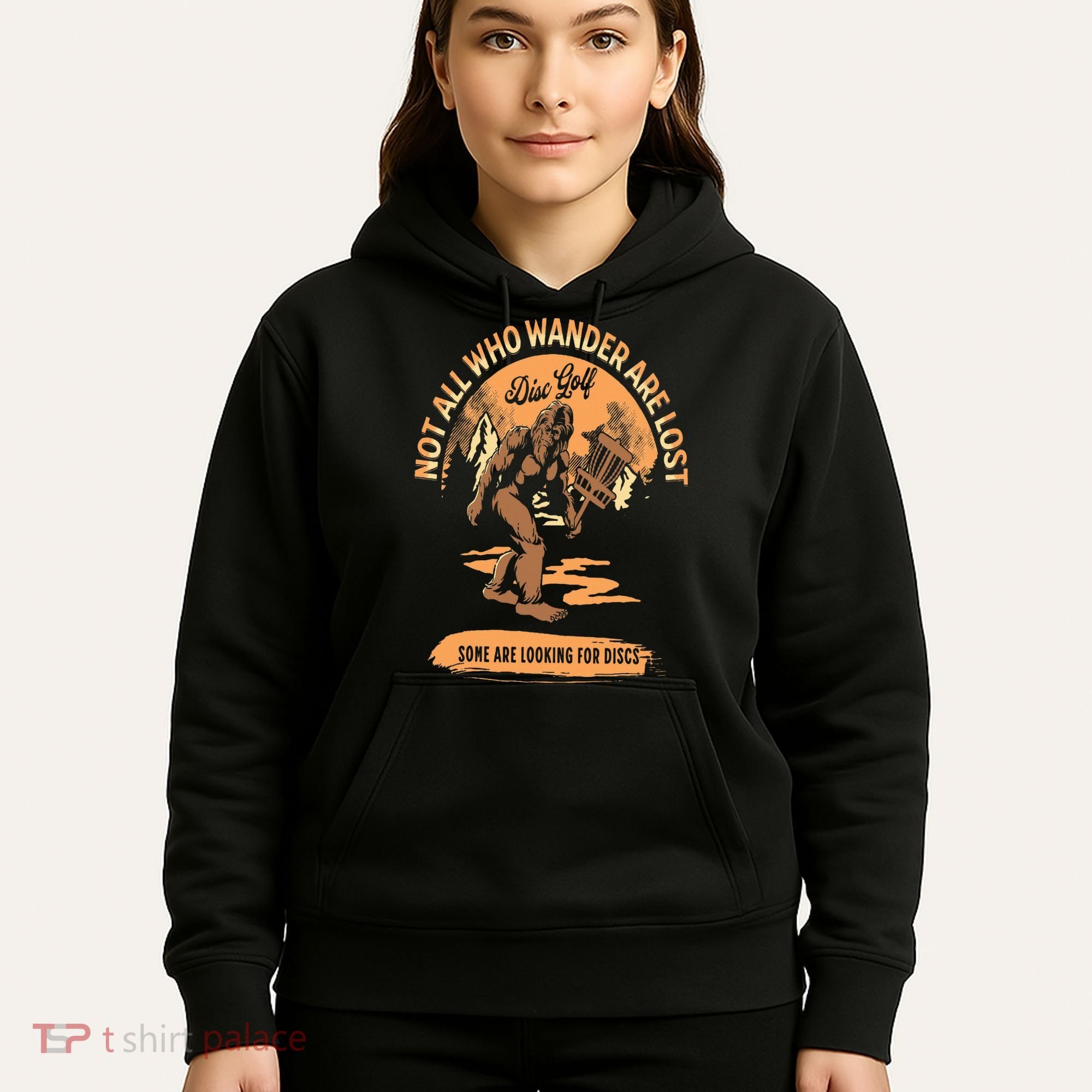 Disc Golf  Not All Who Wander Are Lost Funny Sarcastic Hoodie