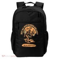 Disc Golf  Not All Who Wander Are Lost Funny Sarcastic Backpack thumb 0