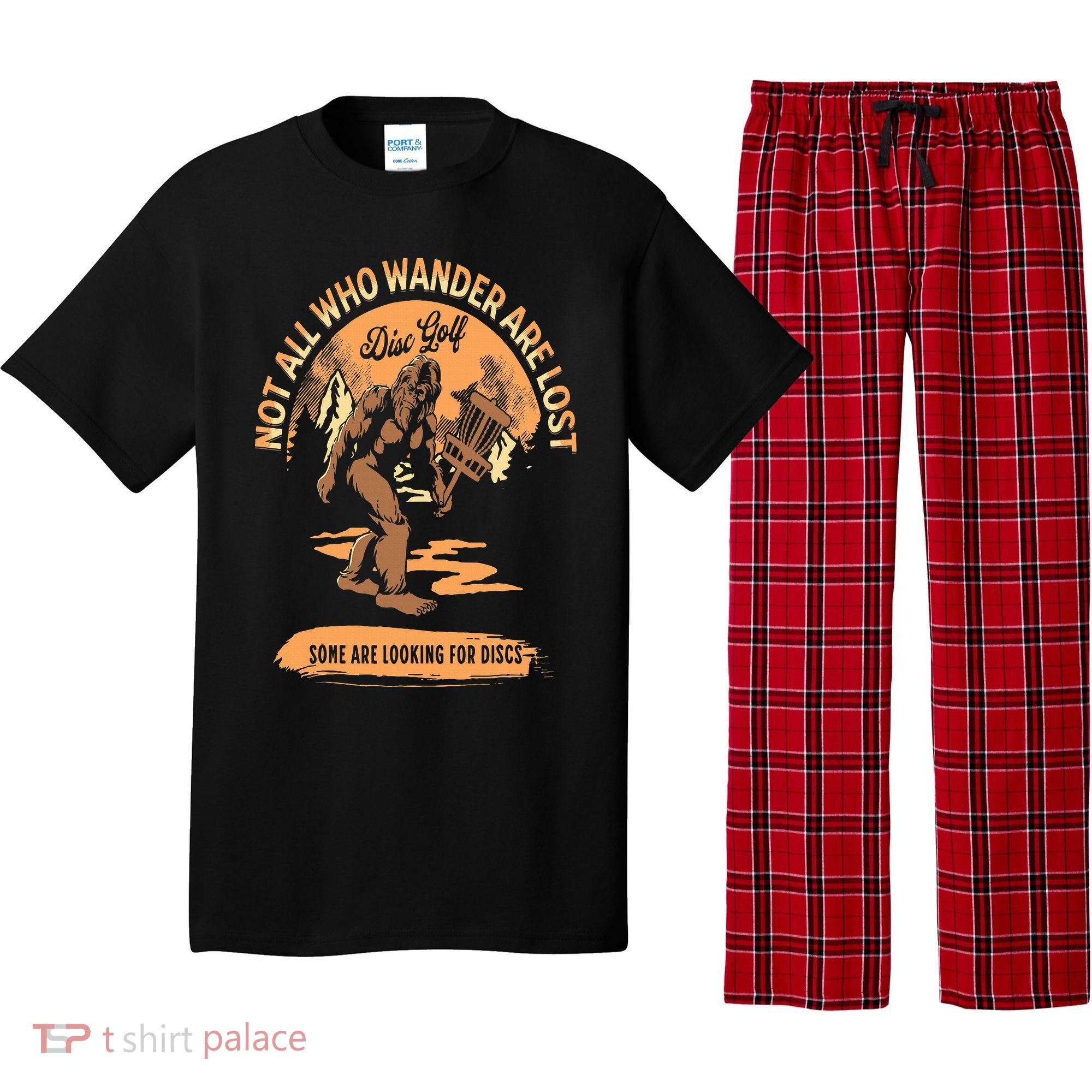 Disc Golf  Not All Who Wander Are Lost Funny Sarcastic Pajama Set