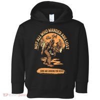 Disc Golf  Not All Who Wander Are Lost Funny Sarcastic Toddler Hoodie thumb 0