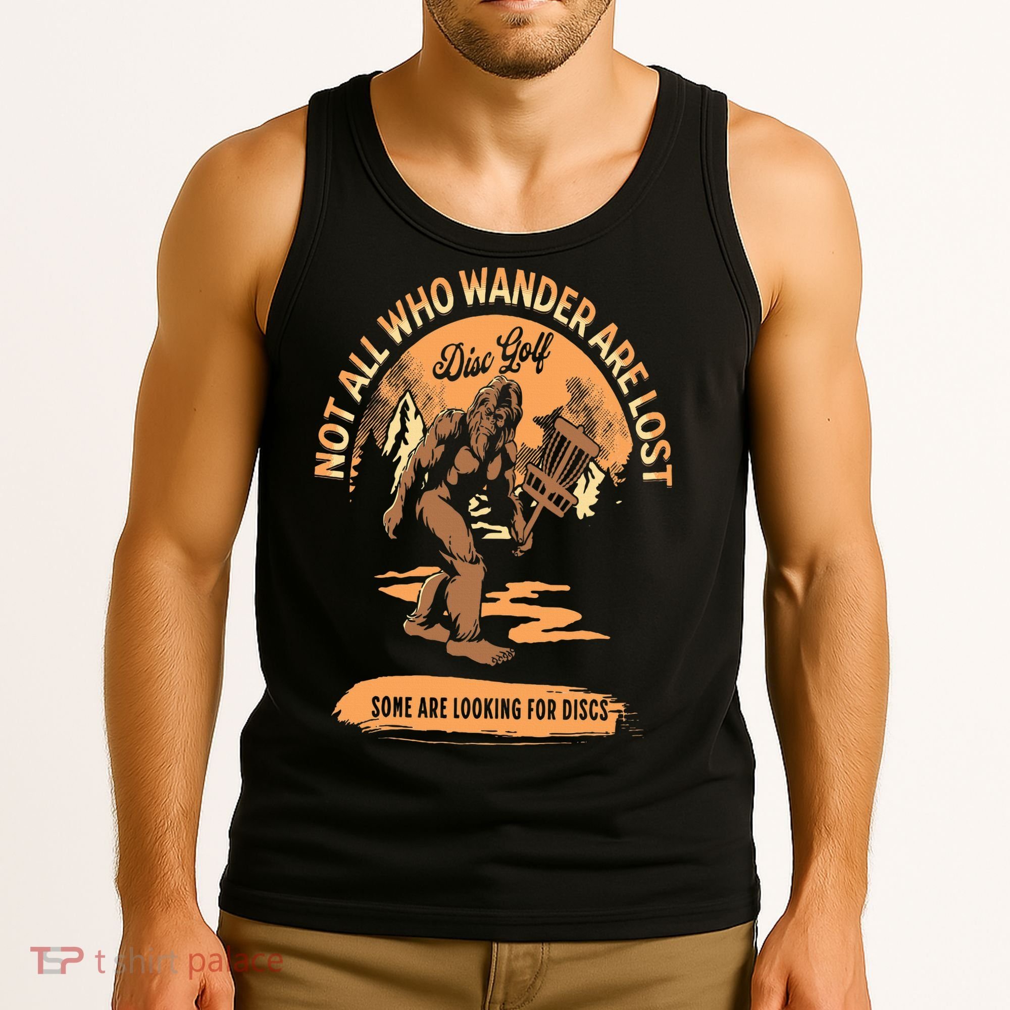 Disc Golf  Not All Who Wander Are Lost Funny Sarcastic Tank Top
