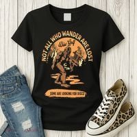 Disc Golf  Not All Who Wander Are Lost Funny Sarcastic Women's T-Shirt thumb 3
