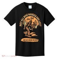Disc Golf  Not All Who Wander Are Lost Funny Sarcastic Kids T-Shirt thumb 0