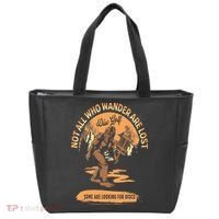 Disc Golf  Not All Who Wander Are Lost Funny Sarcastic Tote Bag thumb 0