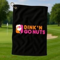 Dink'n Go Nuts Pickleball Paddle TShirt Golf Towel thumb 1
