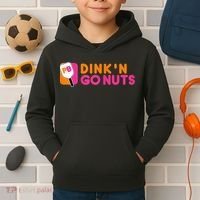Dink'n Go Nuts Pickleball Paddle TShirt Kids Hoodie thumb 2