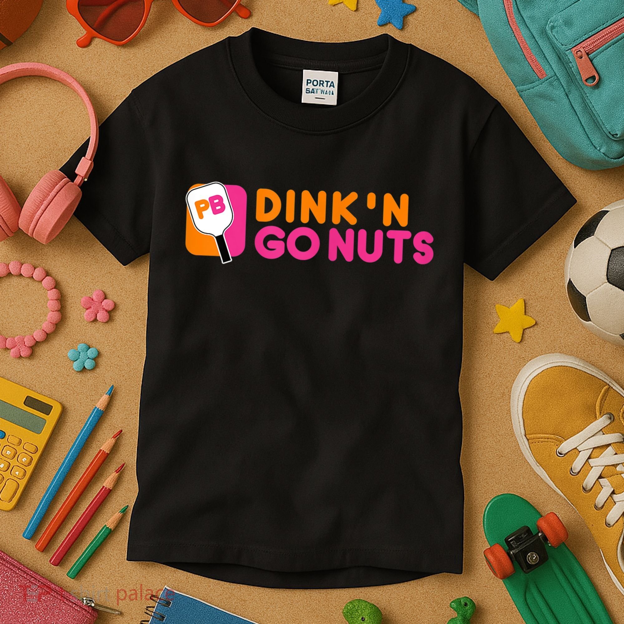 Dink'n Go Nuts Pickleball Paddle TShirt Kids T-Shirt
