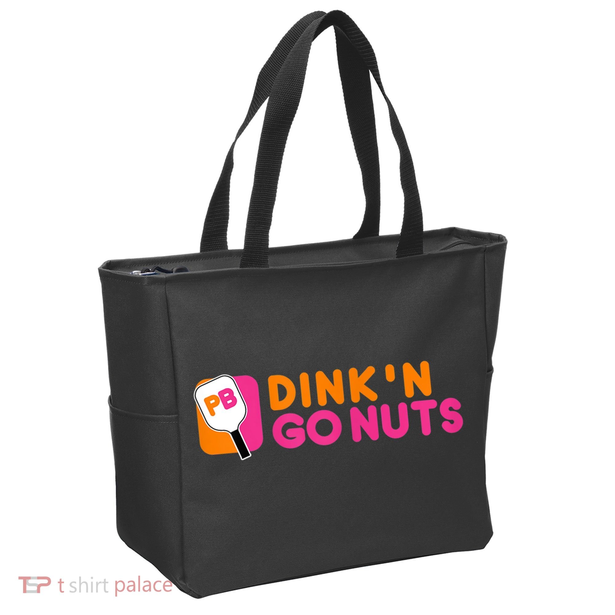 Dink'n Go Nuts Pickleball Paddle TShirt Tote Bag