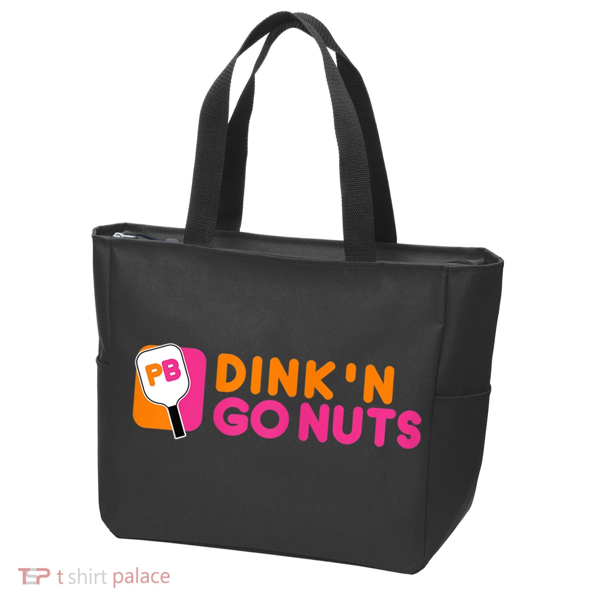 Dink'n Go Nuts Pickleball Paddle TShirt Tote Bag
