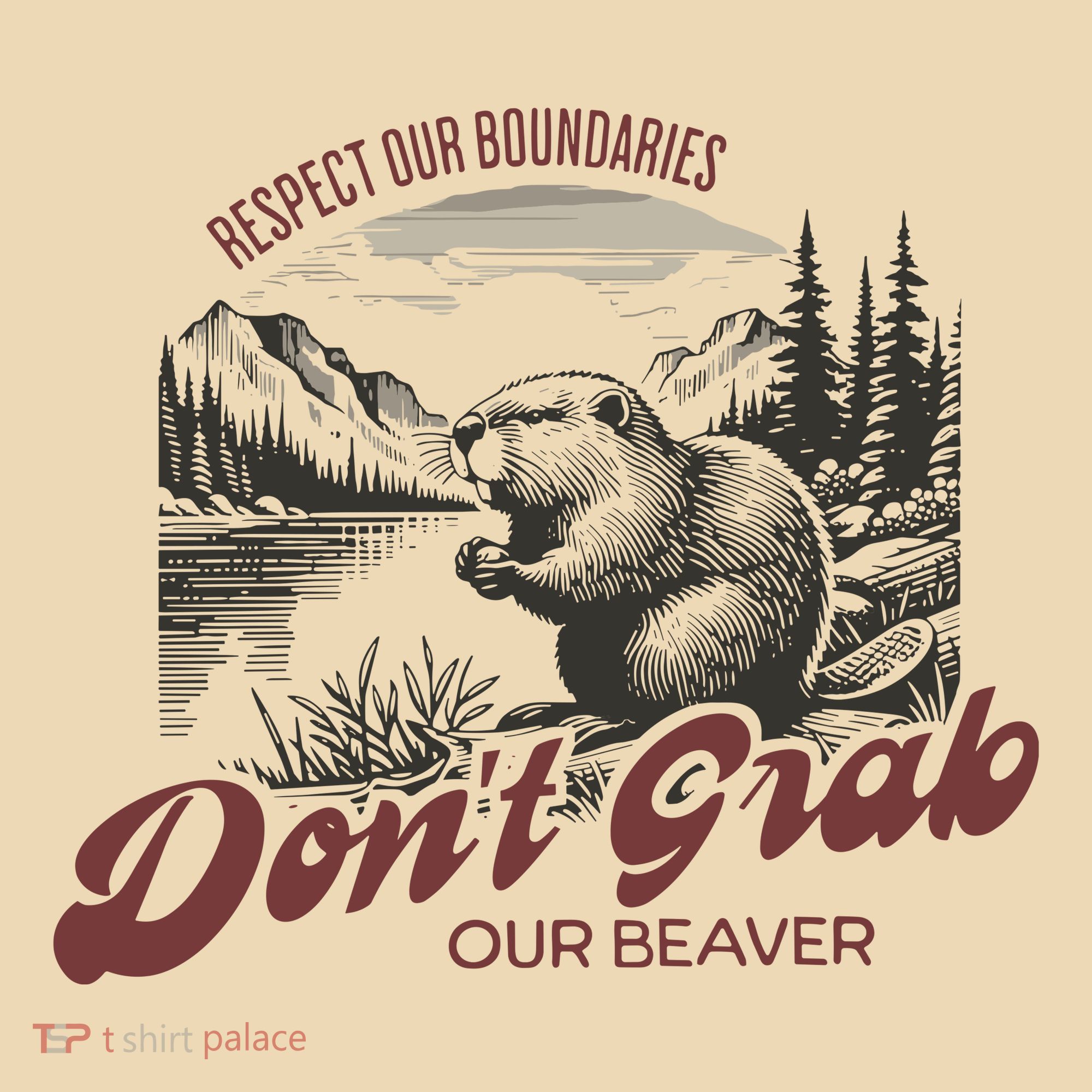 DonT Grab Our Beaver Respect Our Boundaries Tote Bag