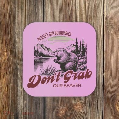 DonT Grab Our Beaver Respect Our Boundaries Coaster