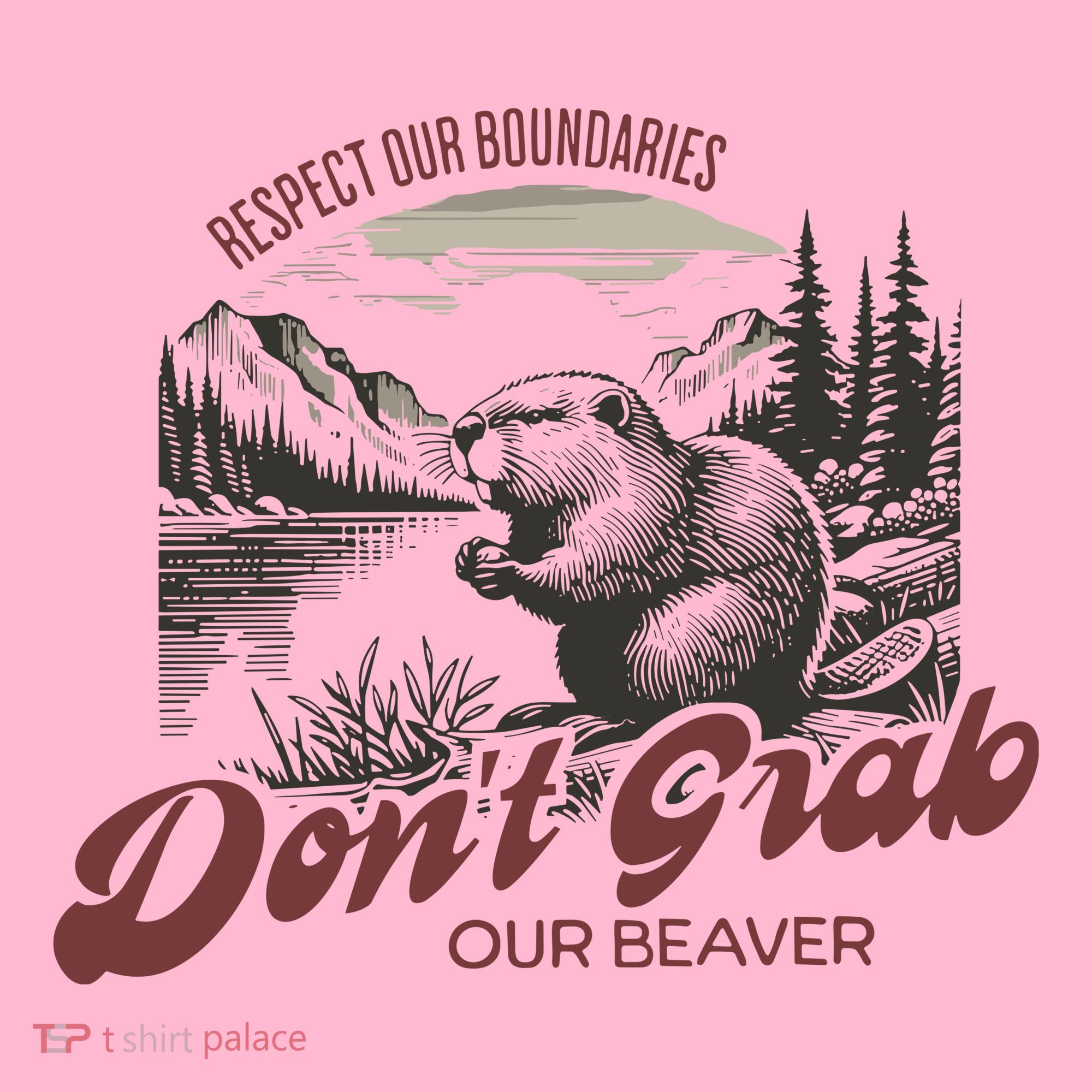 DonT Grab Our Beaver Respect Our Boundaries Coaster