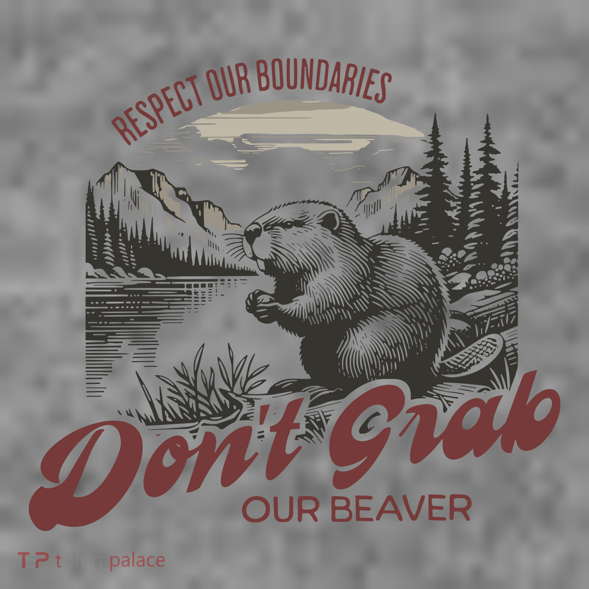 DonT Grab Our Beaver Respect Our Boundaries Toddler Hoodie