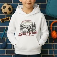 DonT Grab Our Beaver Respect Our Boundaries Kids Hoodie thumb 2