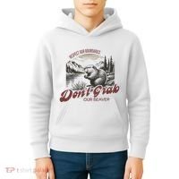 DonT Grab Our Beaver Respect Our Boundaries Kids Hoodie thumb 4