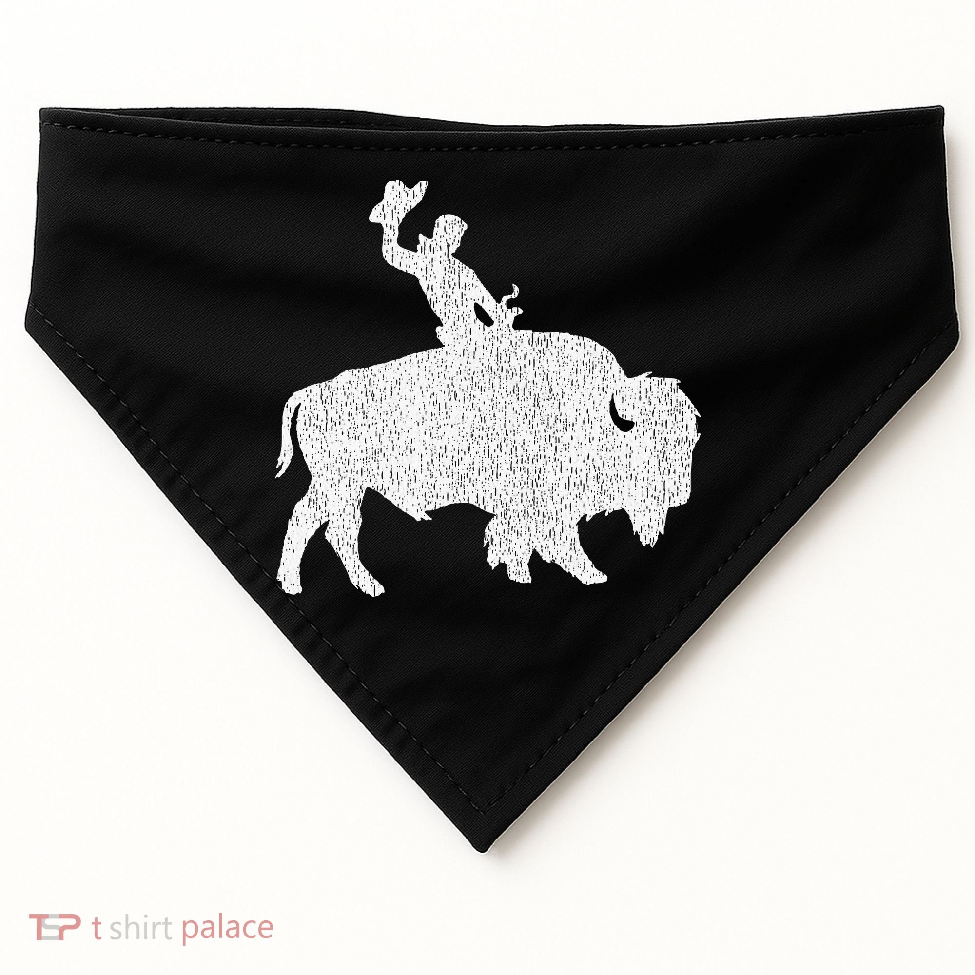 Distressed Guy On A Buffalo USA-Made Doggie Bandana
