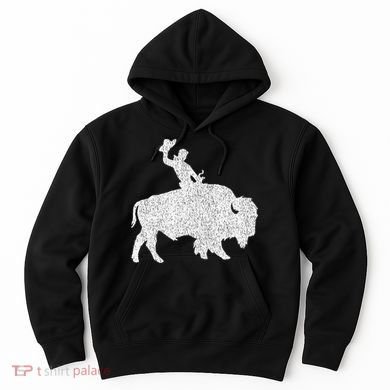 Distressed Guy On A Buffalo Hoodie