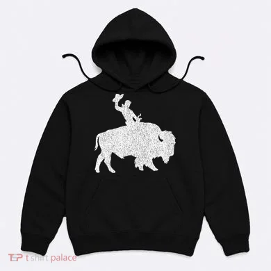 Distressed Guy On A Buffalo Hoodie