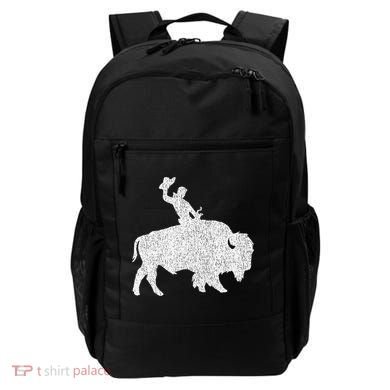 Distressed Guy On A Buffalo Backpack