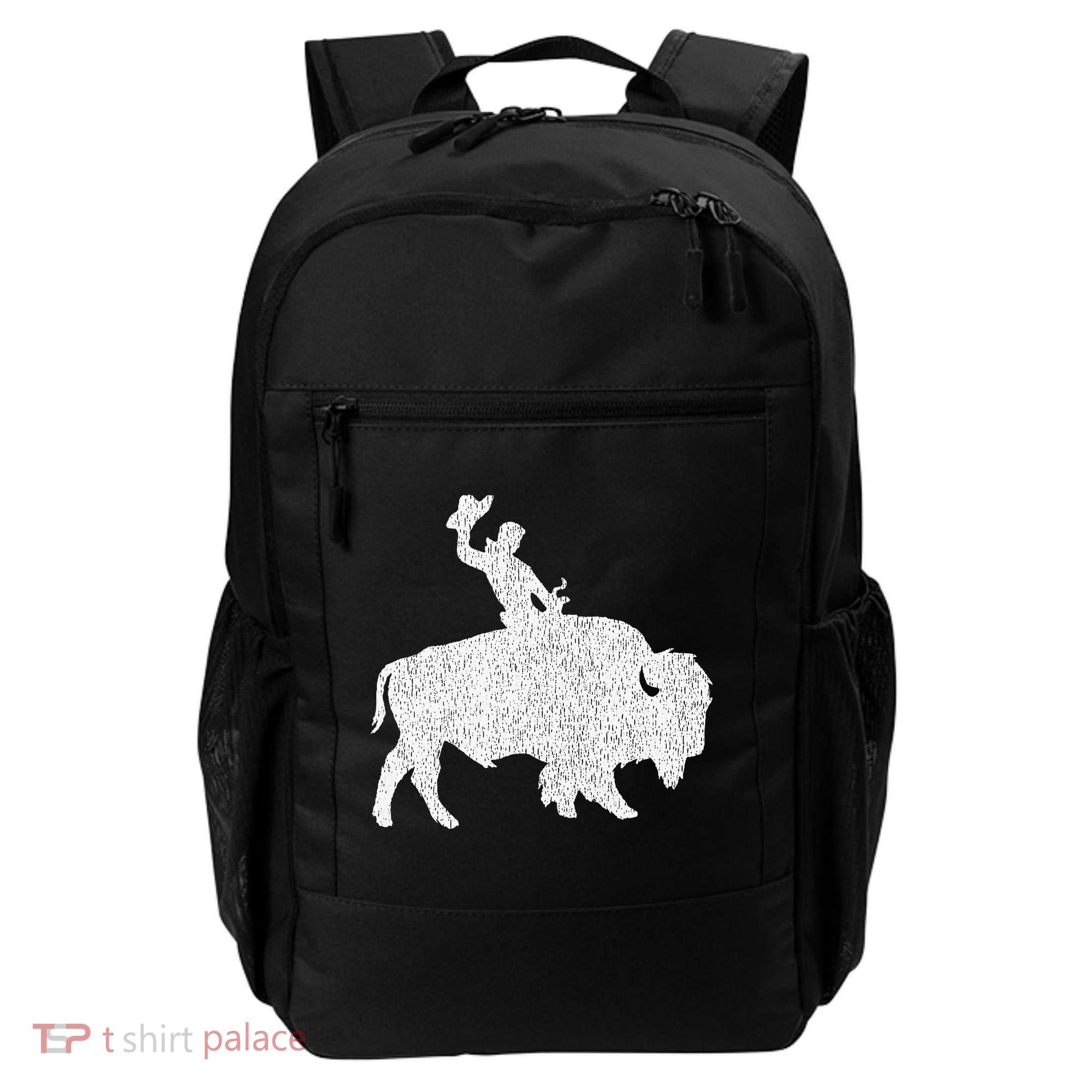Distressed Guy On A Buffalo Backpack