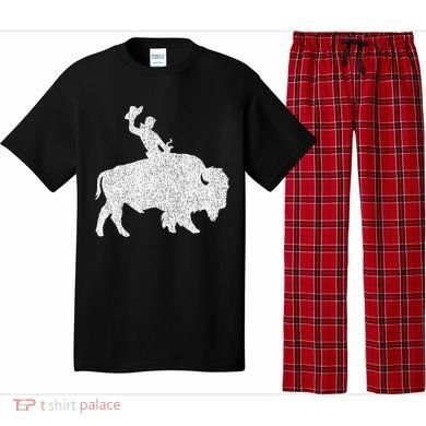 Distressed Guy On A Buffalo Pajama Set
