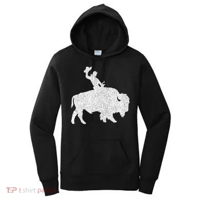 Distressed Guy On A Buffalo Women's Hoodie