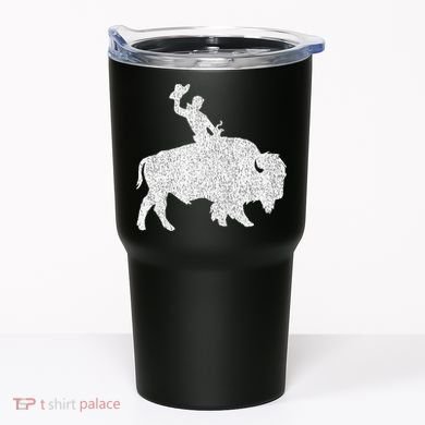Distressed Guy On A Buffalo Tumbler