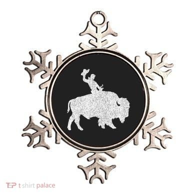 Distressed Guy On A Buffalo Ornament