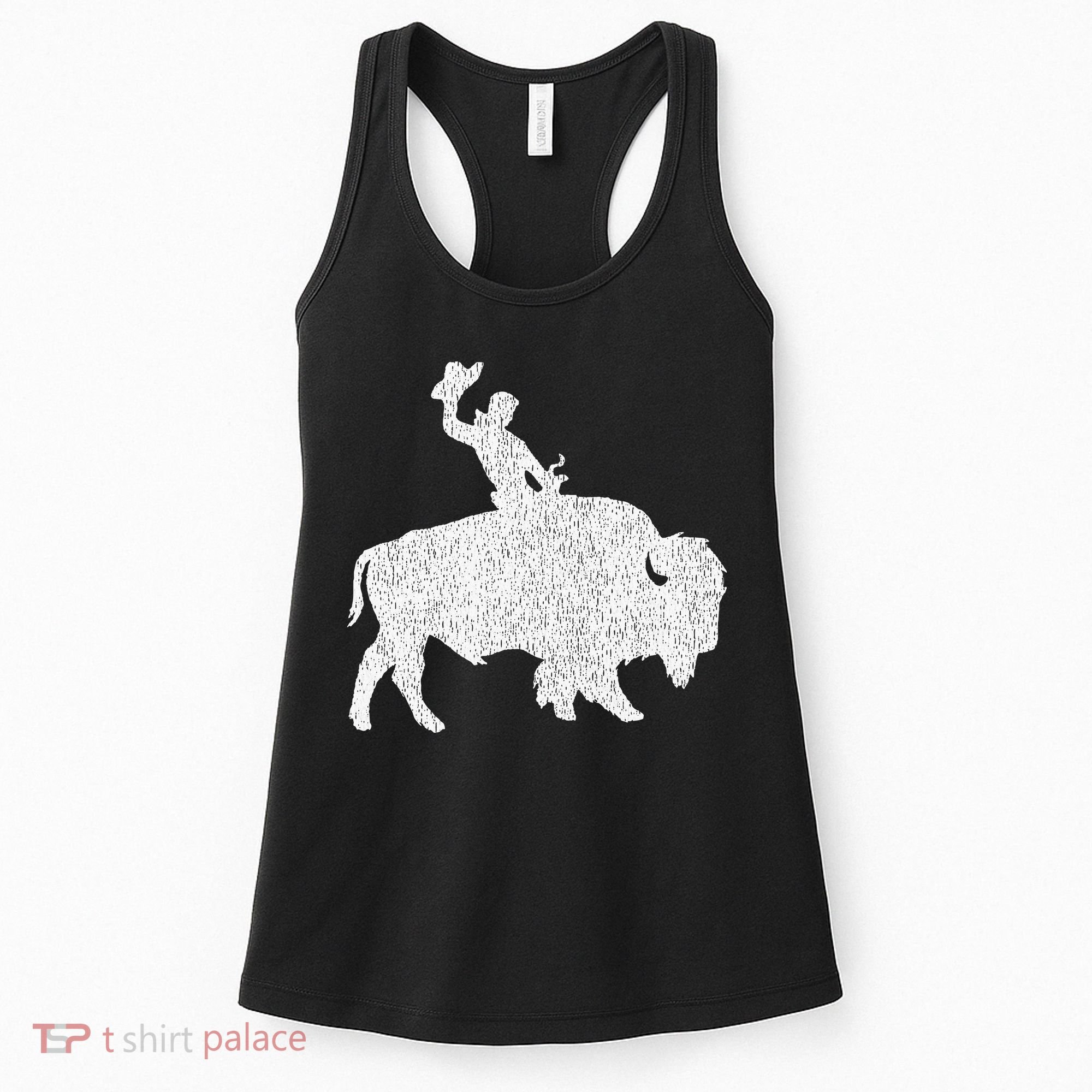 Distressed Guy On A Buffalo Women's Tank Top