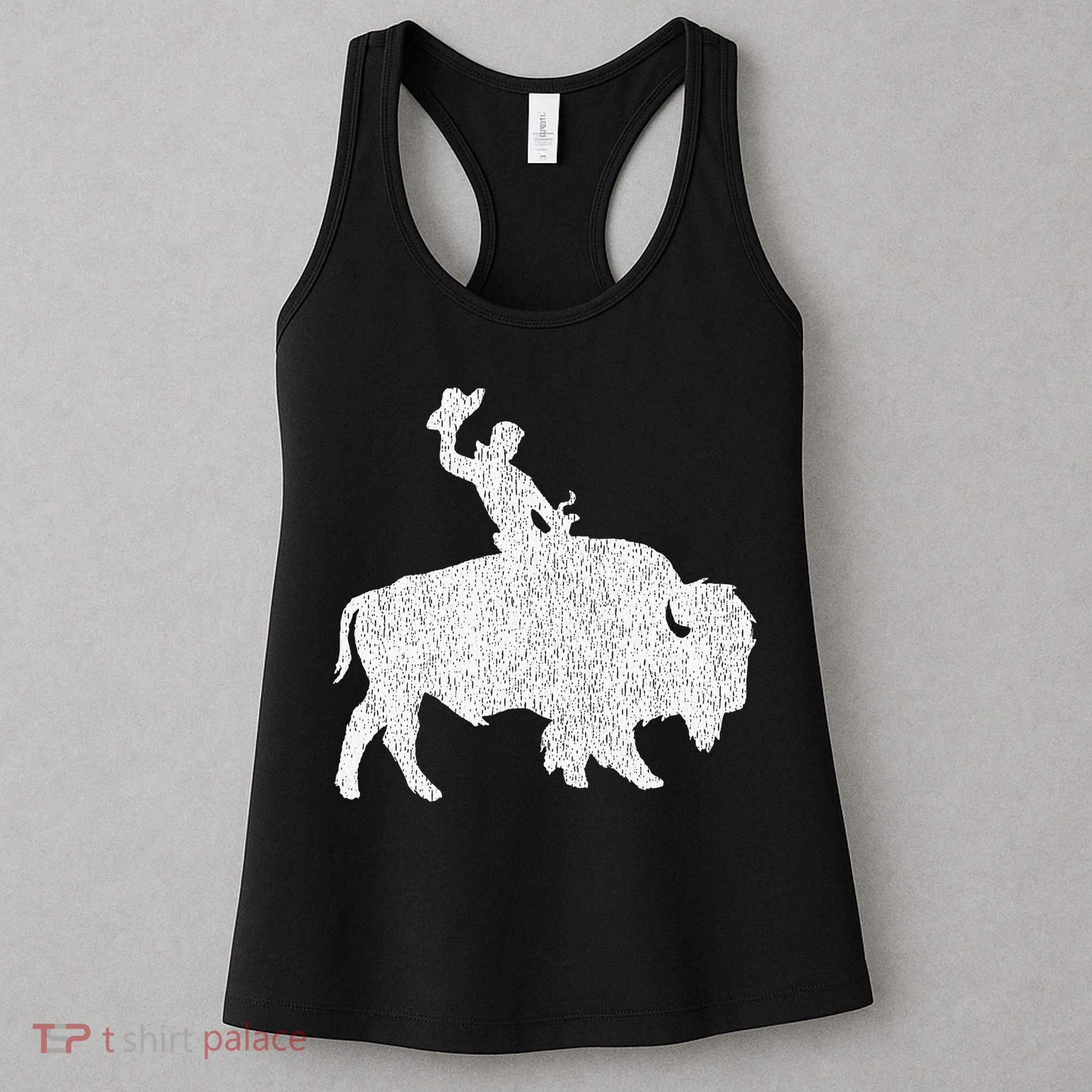 Distressed Guy On A Buffalo Women's Tank Top