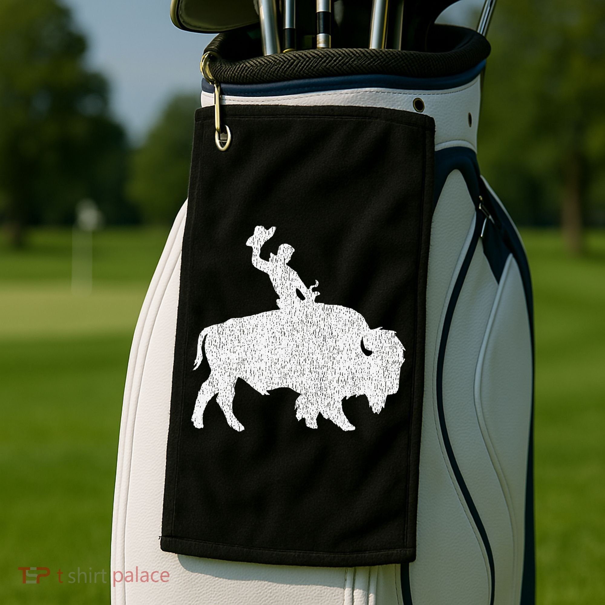 Distressed Guy On A Buffalo Golf Towel