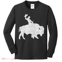 Distressed Guy On A Buffalo Kids Long Sleeve Shirt thumb 0