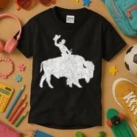 Distressed Guy On A Buffalo Kids T-Shirt thumb 3