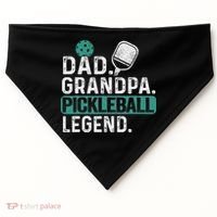 Dad Grandpa Pickleball Legend Player Funny Pickle Ball USA-Made Doggie Bandana thumb 0