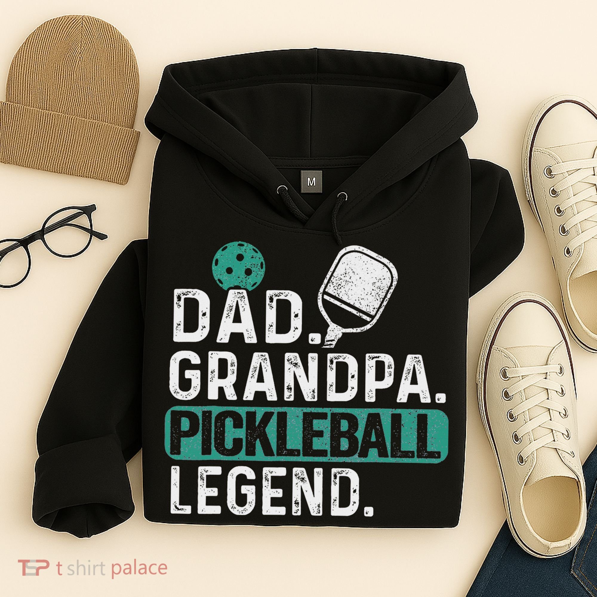 Dad Grandpa Pickleball Legend Player Funny Pickle Ball Hoodie
