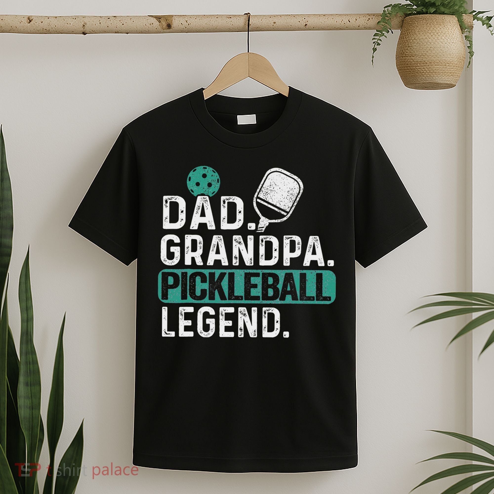 Dad Grandpa Pickleball Legend Player Funny Pickle Ball T-Shirt
