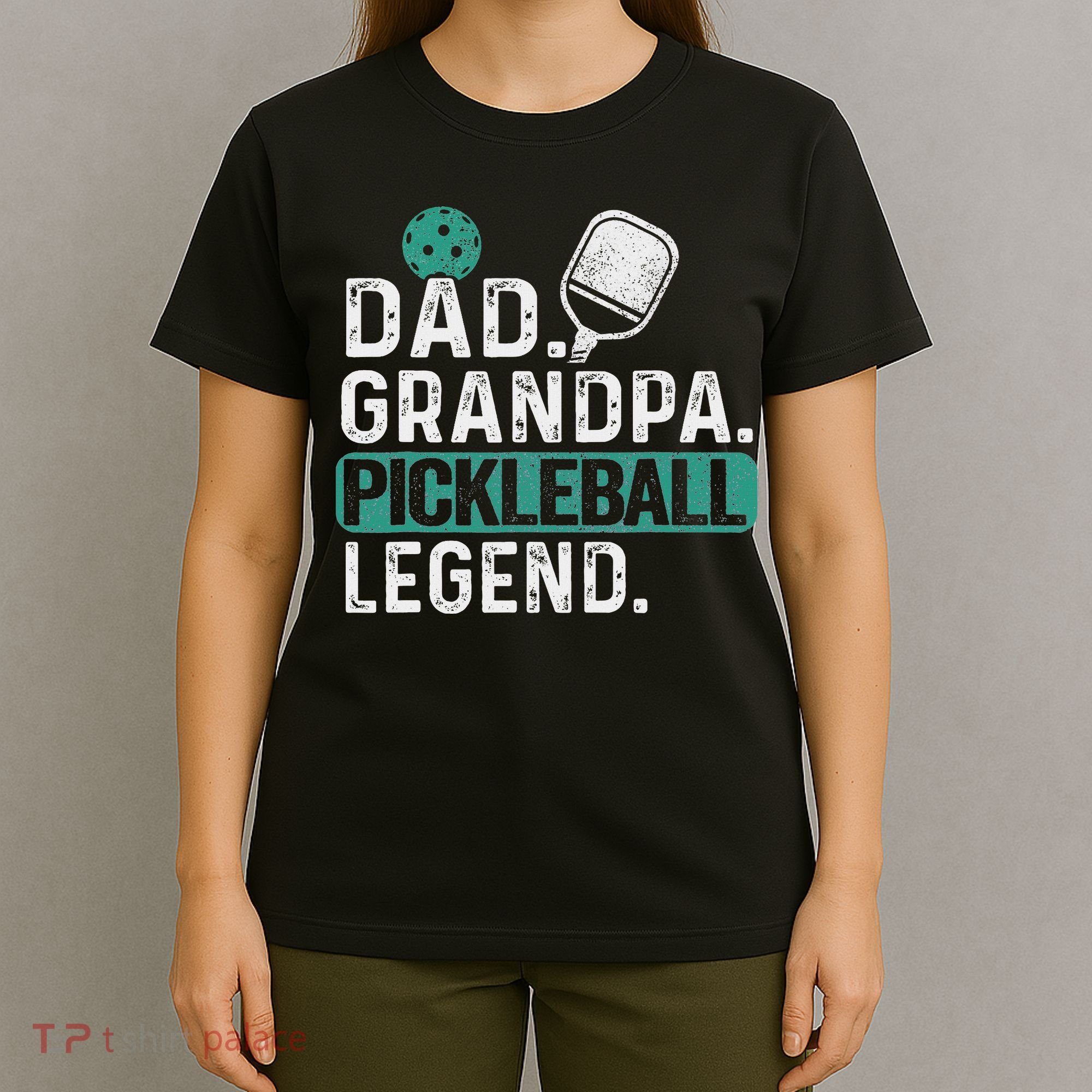 Dad Grandpa Pickleball Legend Player Funny Pickle Ball T-Shirt