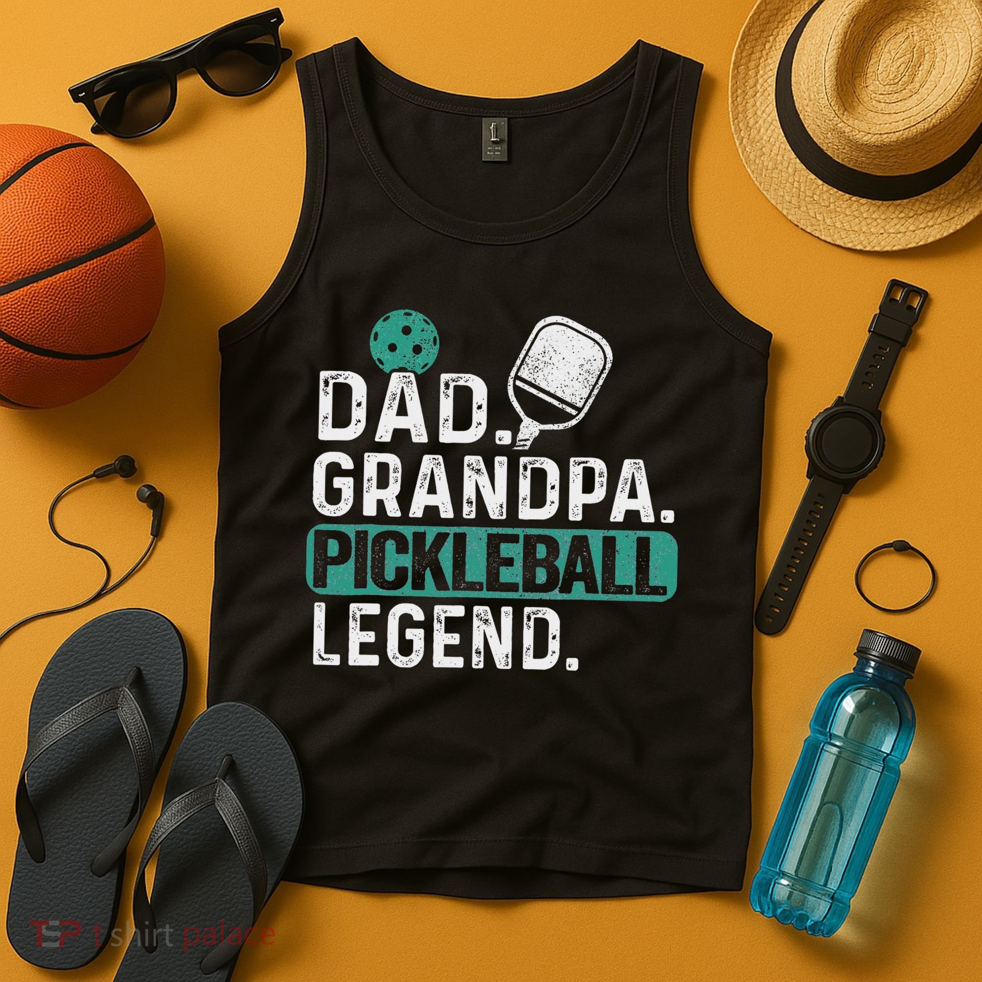 Dad Grandpa Pickleball Legend Player Funny Pickle Ball Tank Top