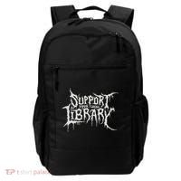 Death Gothic Print Support Your Local Library Style Lovers  Backpack thumb 0