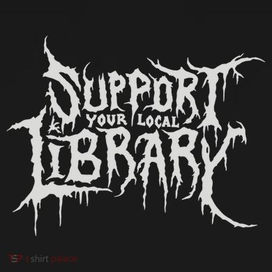 Death Gothic Print Support Your Local Library Style Lovers  Flat Bill Trucker Hat