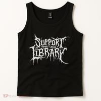 Death Gothic Print Support Your Local Library Style Lovers  Tank Top thumb 2