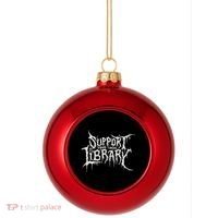 Death Gothic Print Support Your Local Library Style Lovers  Plastic Christmas Ball Ornament thumb 0