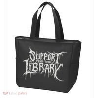 Death Gothic Print Support Your Local Library Style Lovers  Tote Bag thumb 3