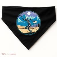Disc Golf Player Skeleton Disc Golfer Funny Outdoor Nature USA-Made Doggie Bandana thumb 0