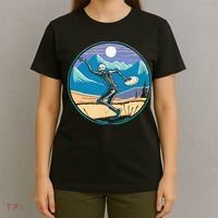 Disc Golf Player Skeleton Disc Golfer Funny Outdoor Nature T-Shirt thumb 4