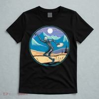 Disc Golf Player Skeleton Disc Golfer Funny Outdoor Nature T-Shirt thumb 5