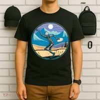 Disc Golf Player Skeleton Disc Golfer Funny Outdoor Nature T-Shirt thumb 6