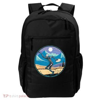 Disc Golf Player Skeleton Disc Golfer Funny Outdoor Nature Backpack